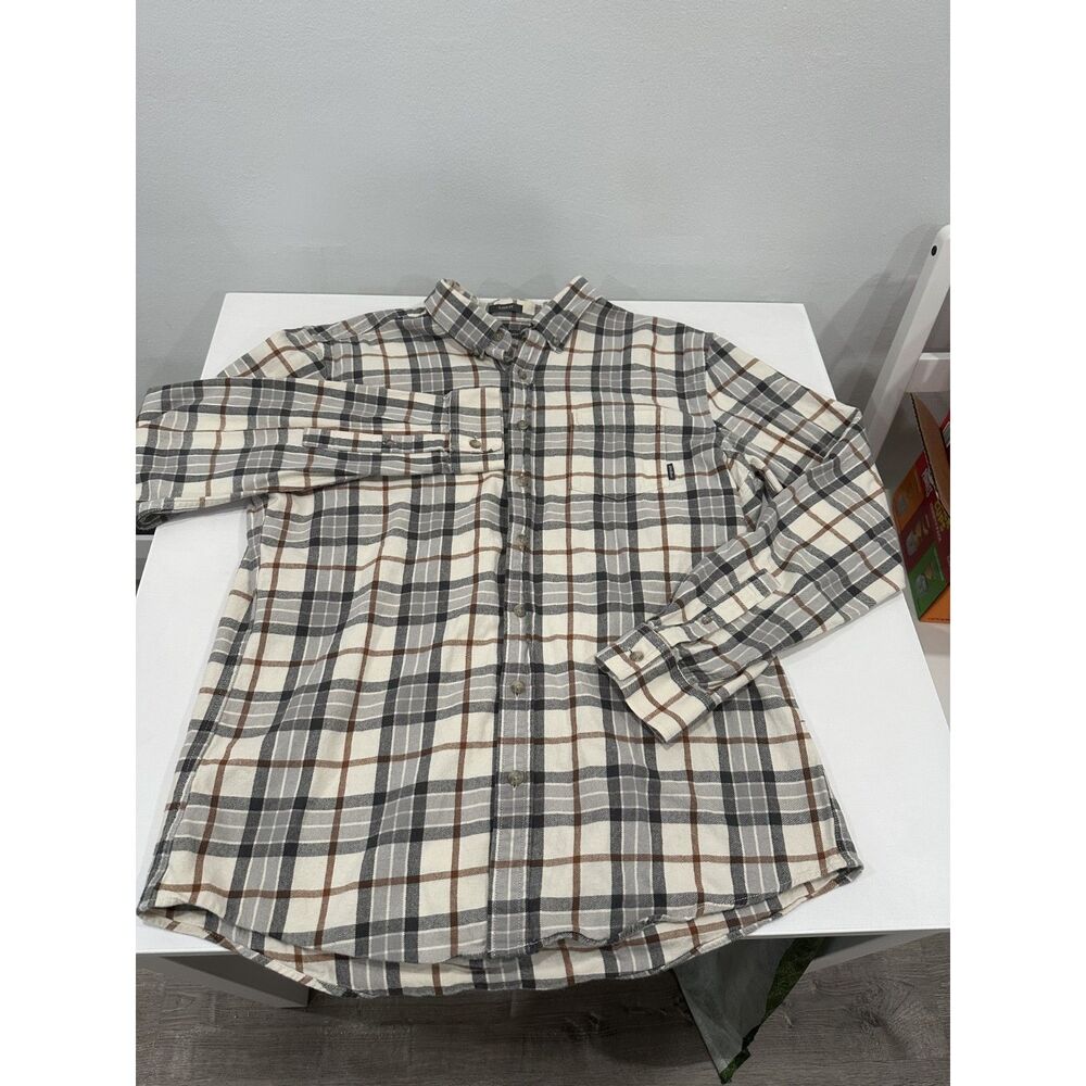 Eddie Bauer Men’s Large Tall Classic Fit Plaid Flannel Button Down Shirt